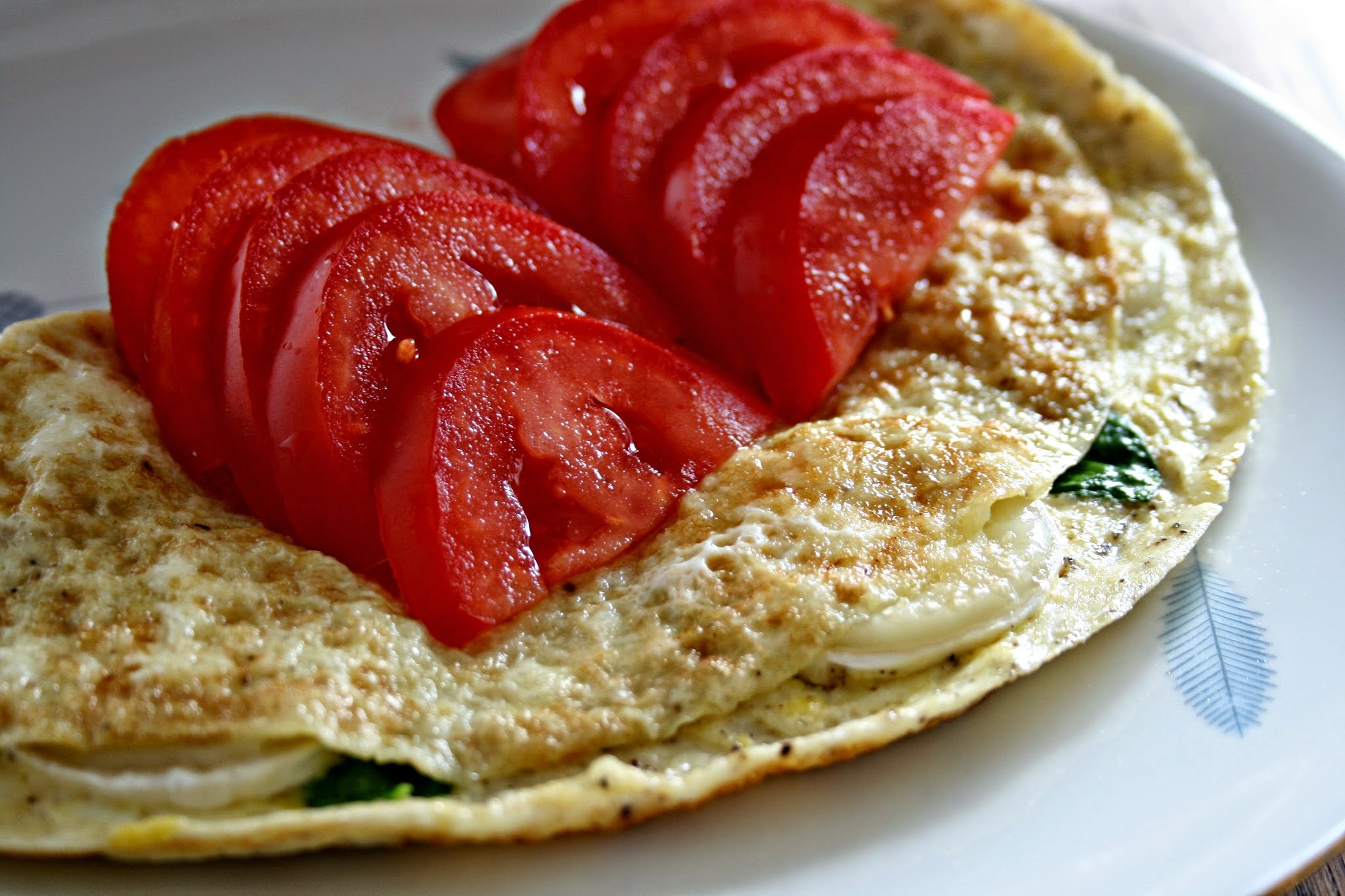 omelet m. gedeost og tomat 2